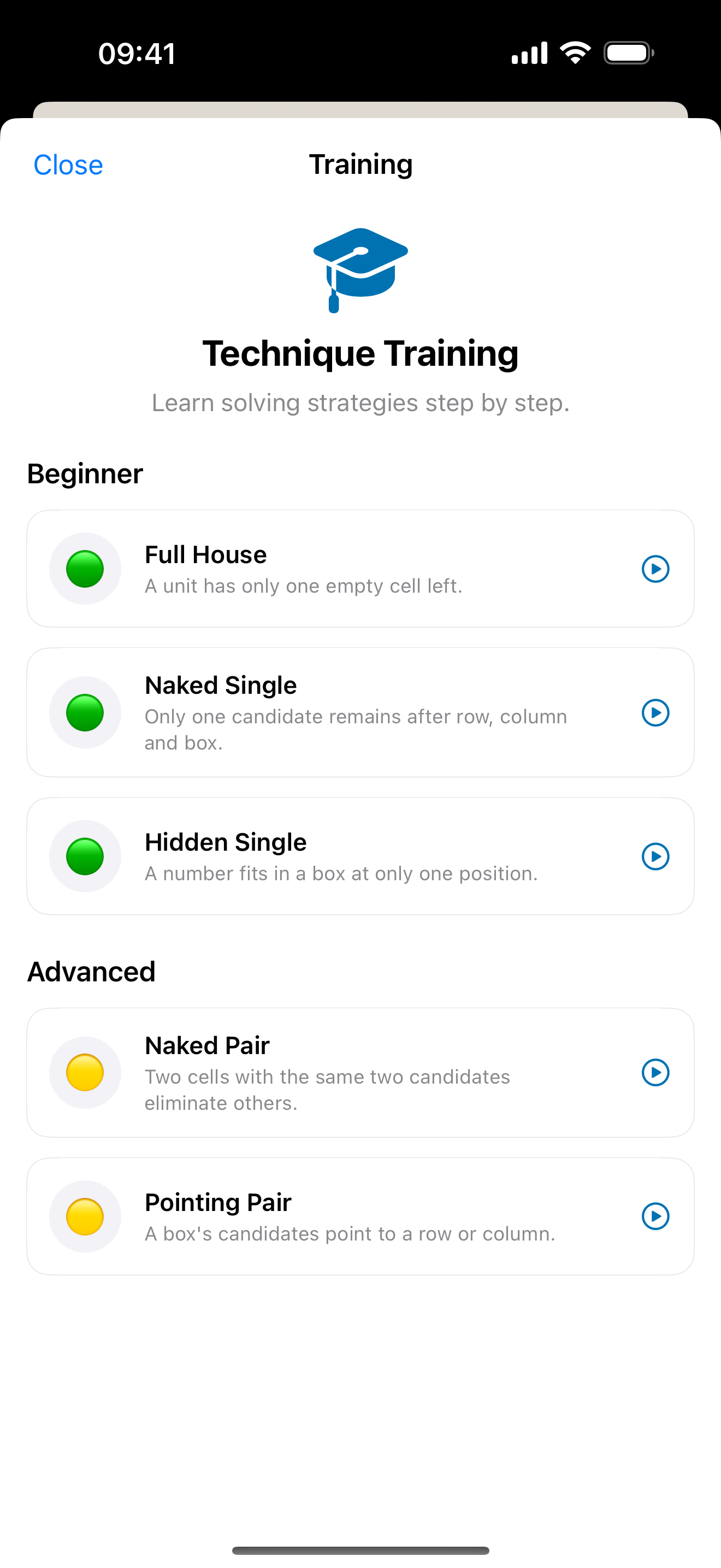 Sudoku Power App Screenshot: Step-by-step explanation of an advanced solving strategy